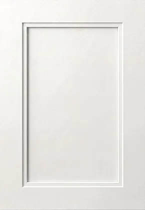 White Stepped Shaker cabinet door sample