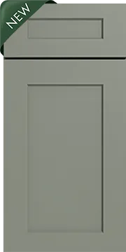 Sage Gray Shaker cabinet door option