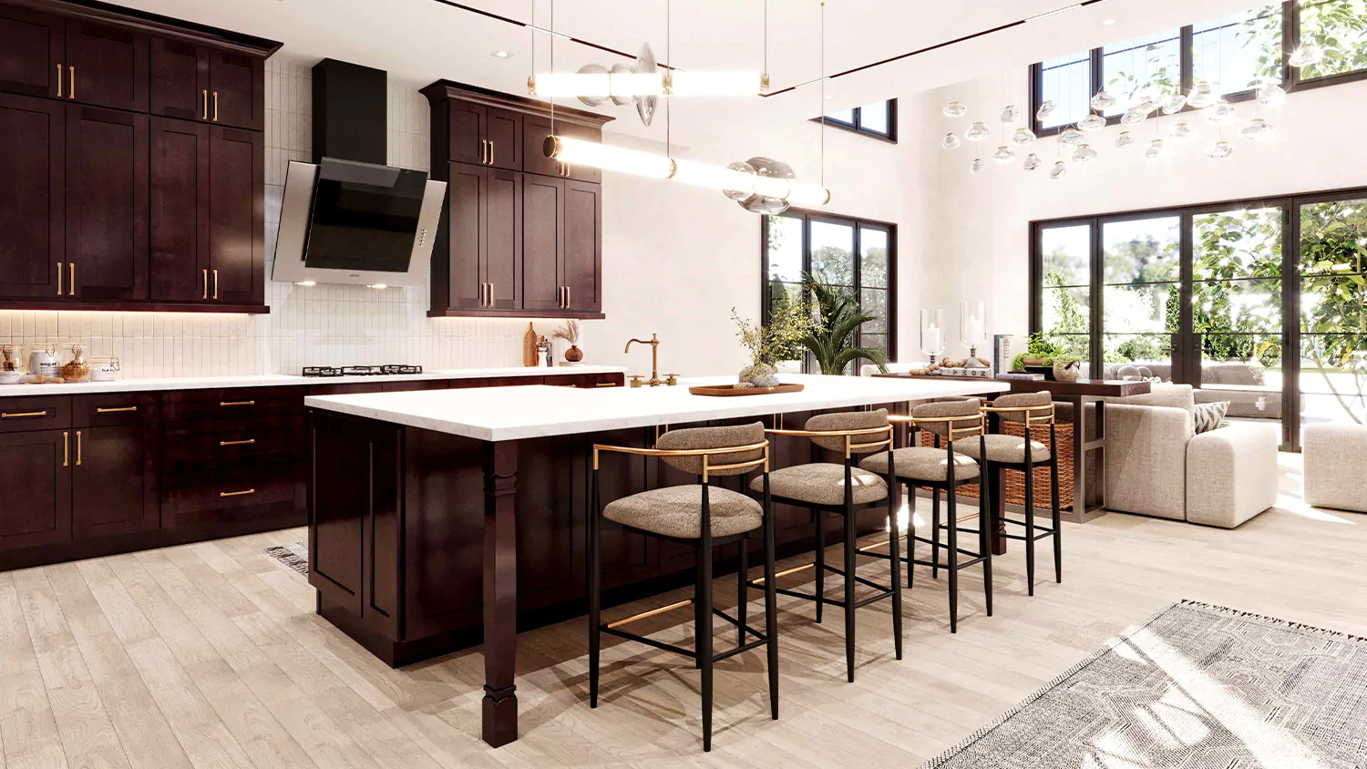 Bayview Stained Shaker cabinet door kitchen design inspiration for South Florida remodeling