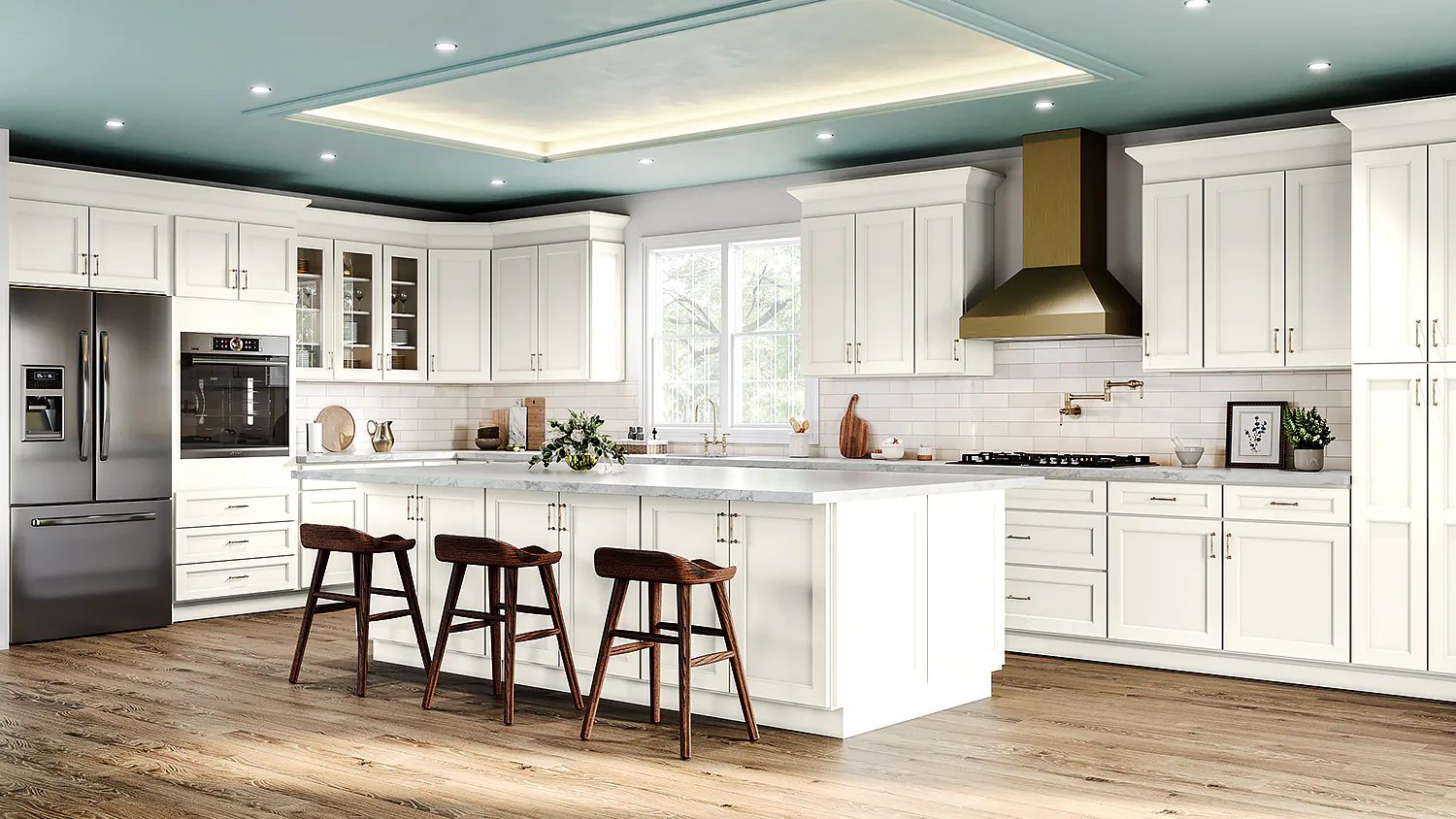 Brixton Ivory cabinet door kitchen design inspiration for South Florida remodeling