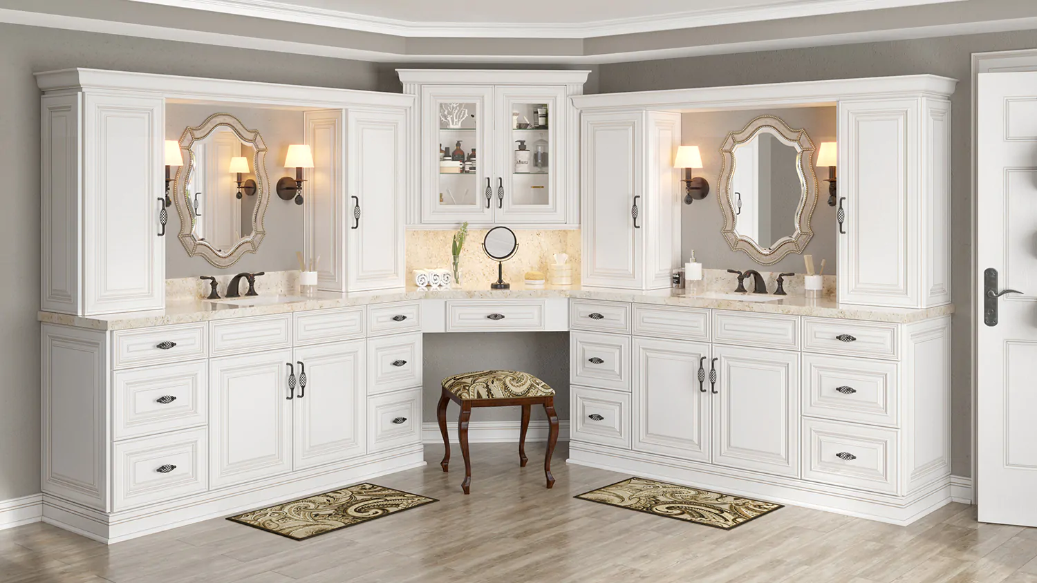 Charleston Antique White cabinet door kitchen design inspiration for South Florida remodeling
