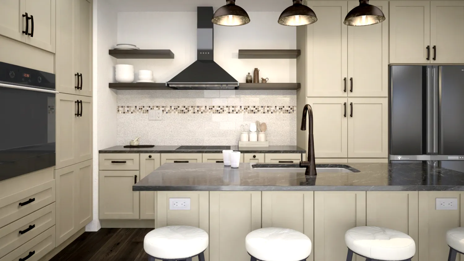 Elegant Sand Shaker cabinet door kitchen design inspiration for South Florida remodeling