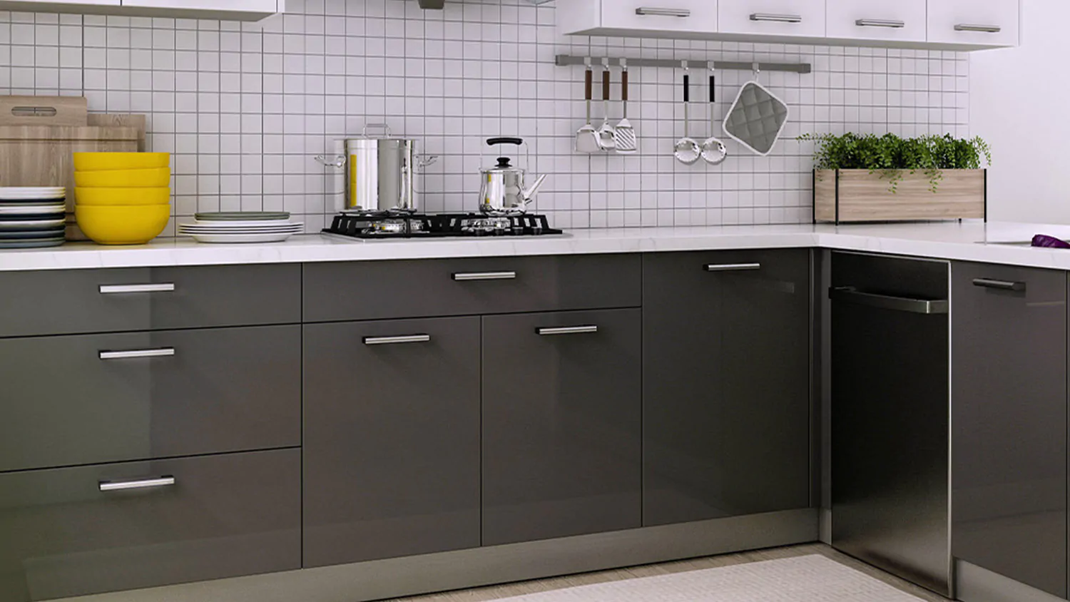 Glasgow Grey cabinet door kitchen design inspiration for South Florida remodeling