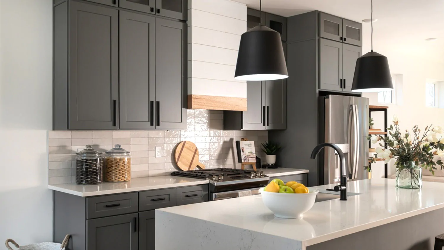Grey Shaker cabinet kitchen design inspiration for South Florida remodeling