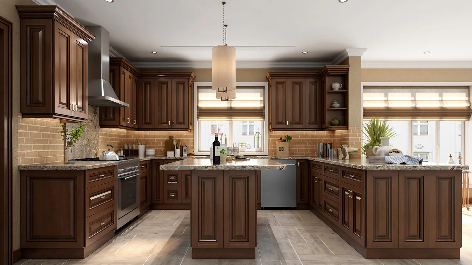 Heritage Cinnamon cabinet door kitchen design inspiration for South Florida remodeling