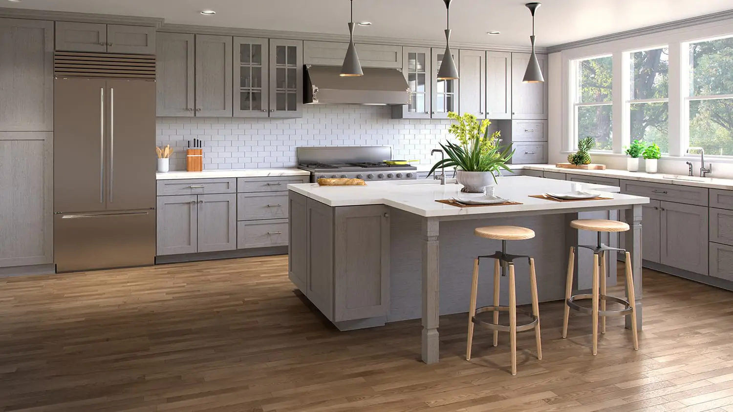Hudson Pewter cabinet door kitchen design inspiration for South Florida remodeling