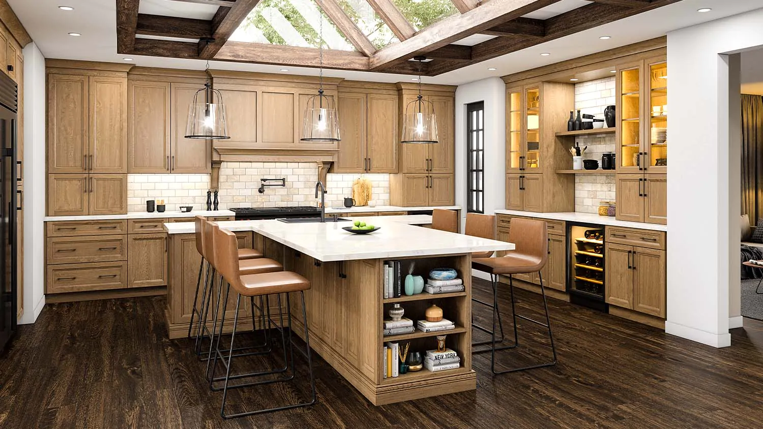 Majestic Light Wood cabinet door kitchen design inspiration for South Florida remodeling