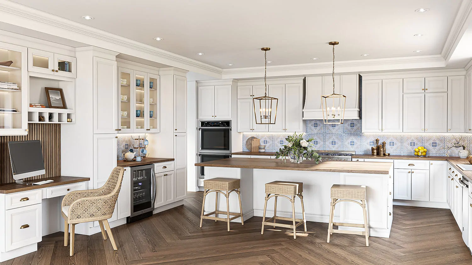 Majestic White cabinet door kitchen design inspiration for South Florida remodeling