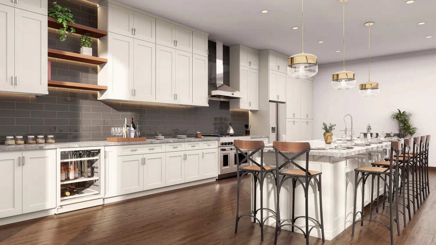 Newbury Cream Shaker cabinet door kitchen design inspiration for South Florida remodeling