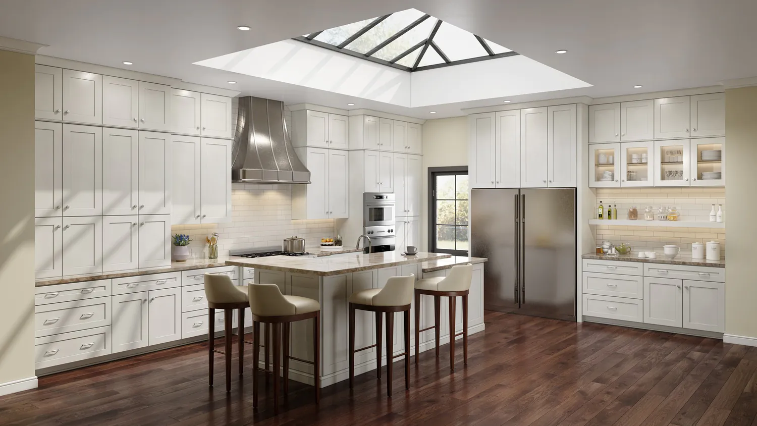 Newbury Dove Shaker cabinet door kitchen design inspiration for South Florida remodeling