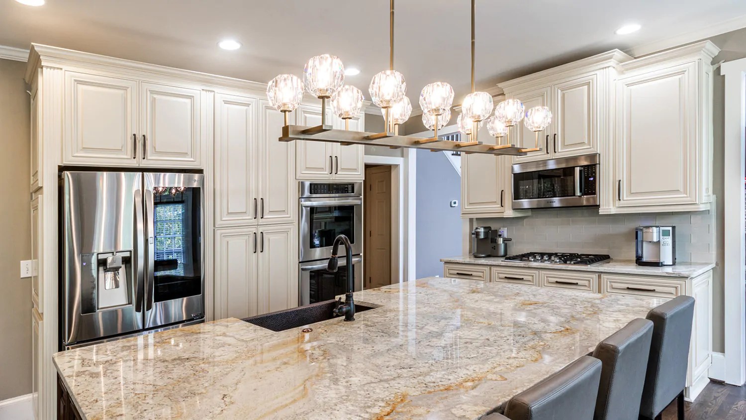 Princeton Cream Glaze cabinet door kitchen design inspiration for South Florida remodeling