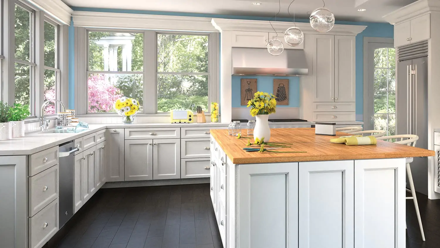 Sanibel White cabinet door kitchen design inspiration for South Florida remodeling