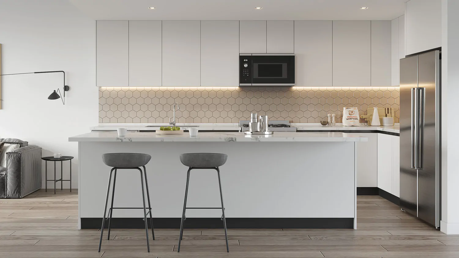Valencia Off White cabinet door kitchen design inspiration for South Florida remodeling