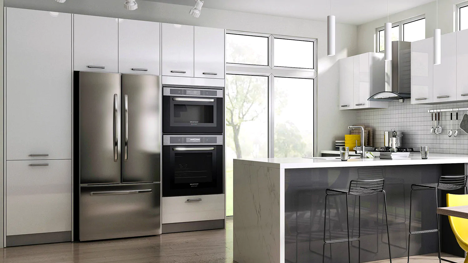 Verona Gloss White cabinet door kitchen design inspiration for South Florida remodeling